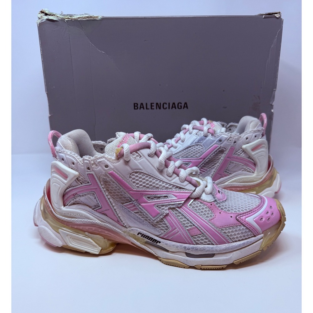 Balenciaga Runner Sneaker Pink/White Size 8 US 41 EU